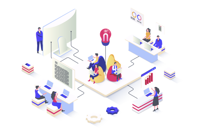 Coworking space  Illustration