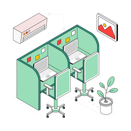 Coworking Space  Illustration