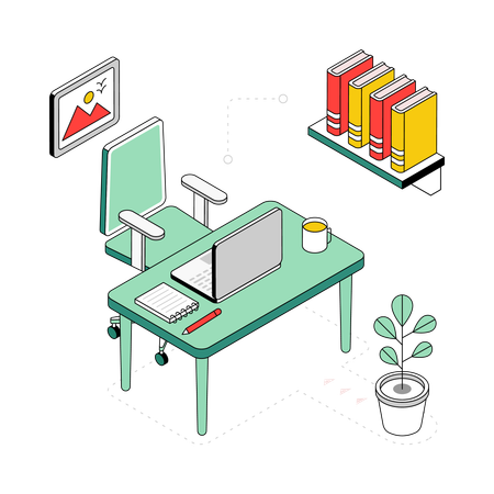 Coworking Space  Illustration