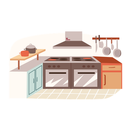 Cozinha moderna  Ilustração