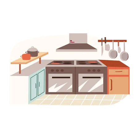Cozinha moderna  Ilustração