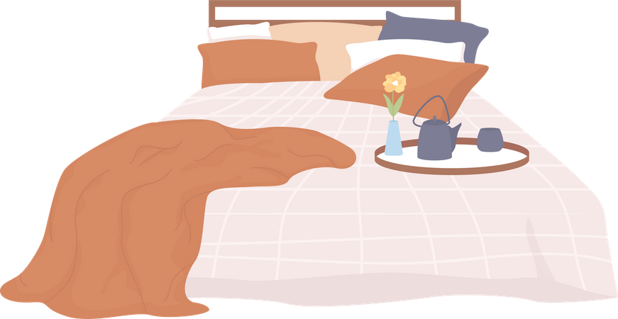 Cozy bed Illustration