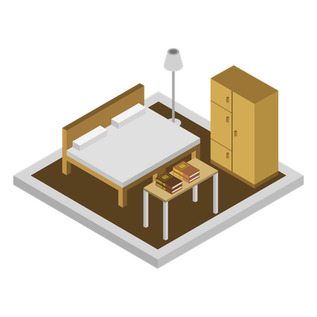 Cozy bedroom  Illustration