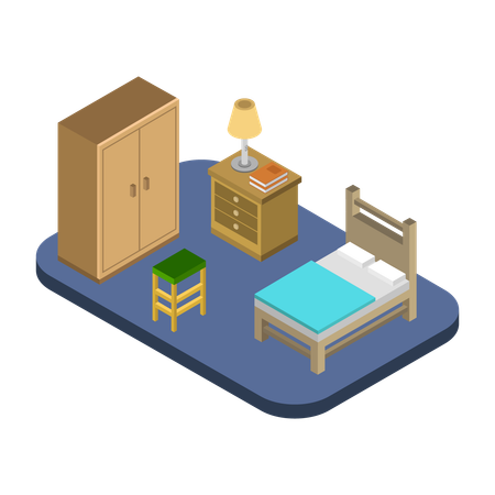 Cozy bedroom  Illustration