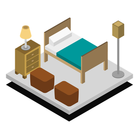 Cozy bedroom  Illustration