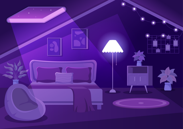 Cozy Bedroom  Illustration