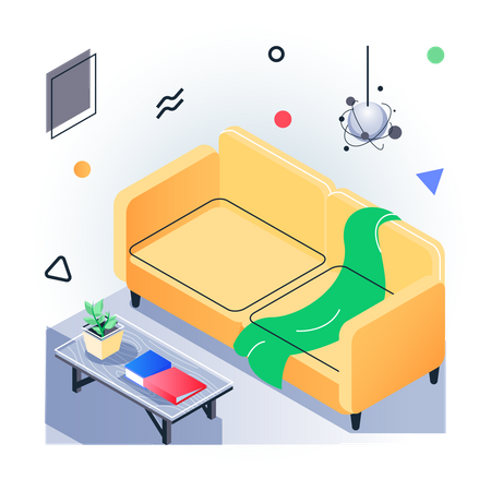 Cozy Couch Illustration