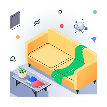 Cozy Couch  Illustration