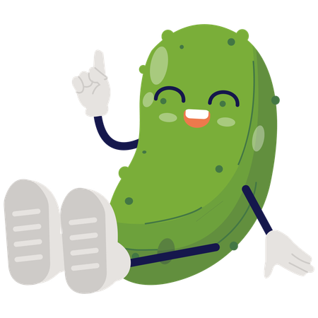 Cozy Cucumber  Illustration
