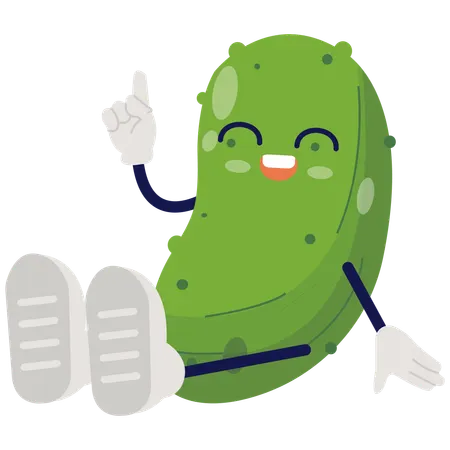 Cozy Cucumber  Illustration