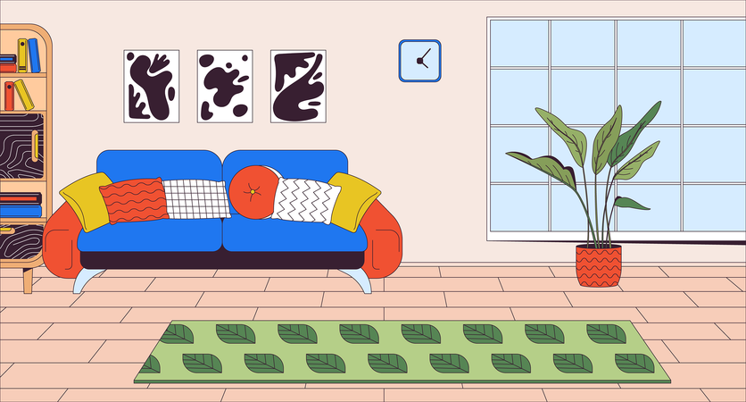 Cozy furnished living room  Illustration