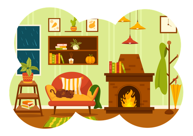 Cozy Home Design  Illustration