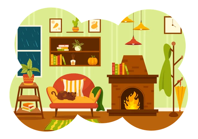 Cozy Home Design  Illustration