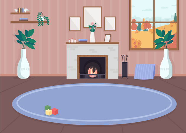 Cozy living room Illustration