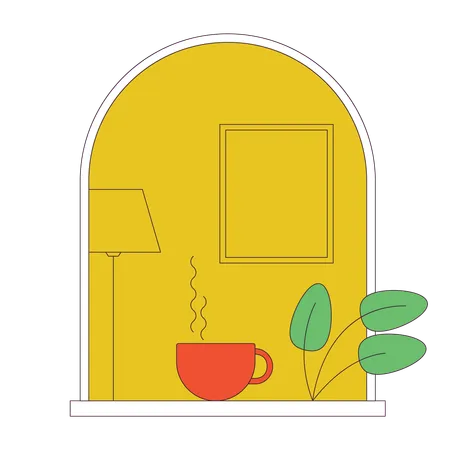 Cozy window  Illustration