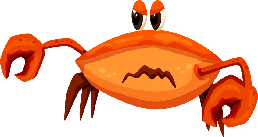 Crabe en colère  Illustration