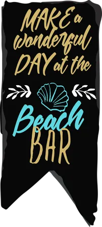 Distintivo de bar de praia  Ilustração