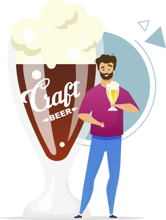 Craft beer consumer Illustration