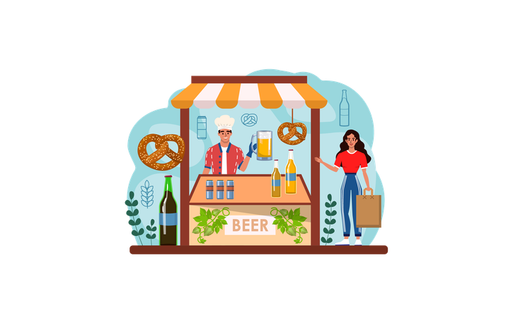 Craft beer production  Illustration