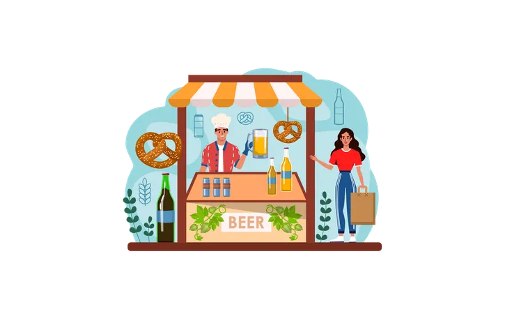 Craft beer production  Illustration