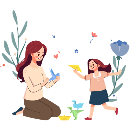 Crafting with Mom  Illustration