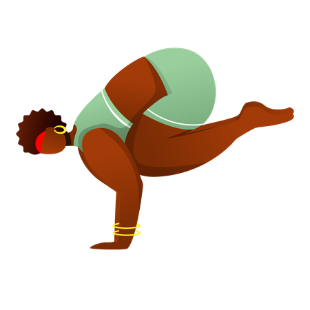 Crane Pose  Illustration