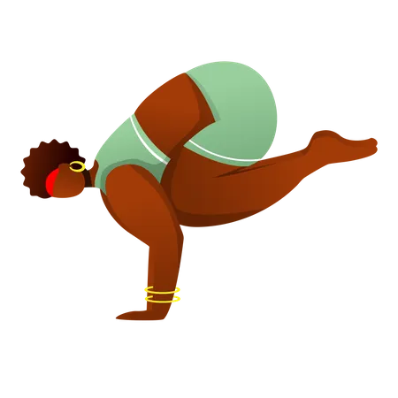 Crane Pose  Illustration