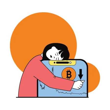 Krach du prix du bitcoin  Illustration