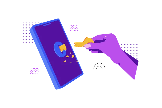 Crash Mobile Password  Illustration