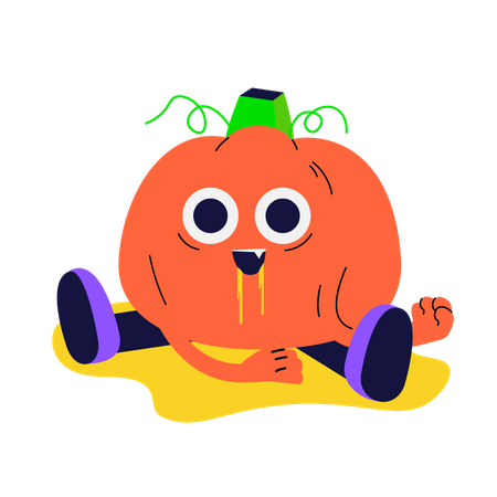 Crazy Pumpkin Illustration
