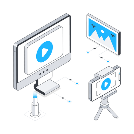 Creación de contenido de vídeo  Ilustración