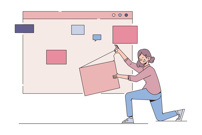 Creación de contenido  Ilustración