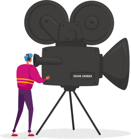 Creación de la película por el director.  Ilustración