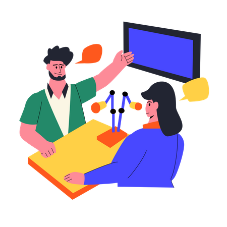 Creación de podcasts  Ilustración