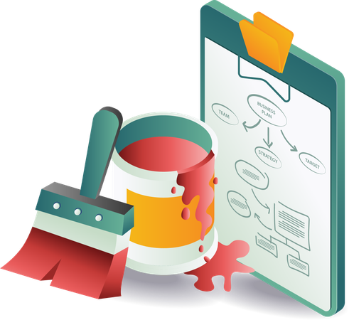 Creando una historia de negocios  Illustration