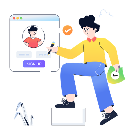Create Account  Illustration