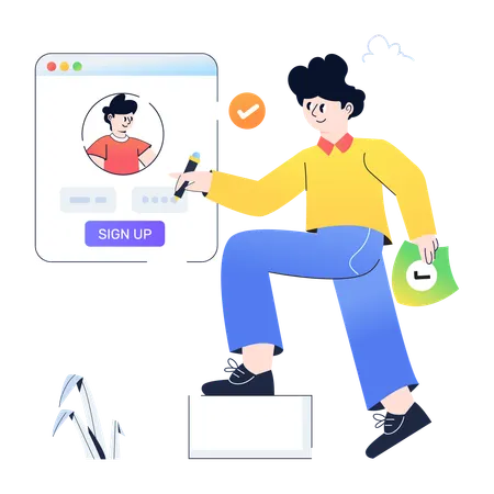 Create Account  Illustration