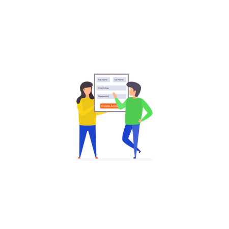 Create New Account  Illustration
