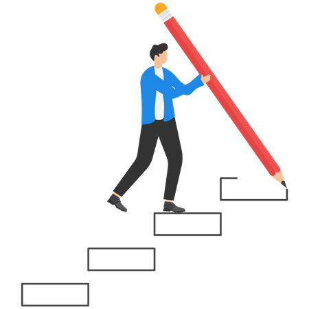 Create stairs to success  Illustration