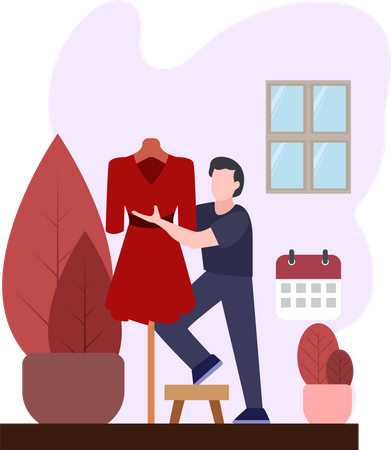 Créateur de mode masculin  Illustration