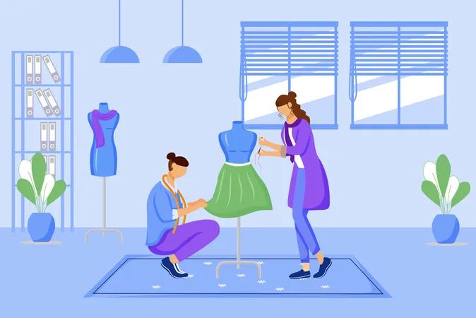 Atelier de créateurs de mode  Illustration