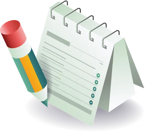 Creating business checklist plan  Illustration