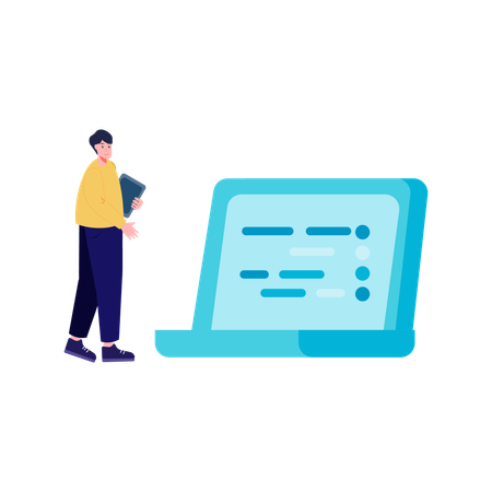 Creating website script  Illustration