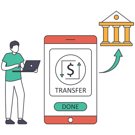 Client effectuant un paiement numérique  Illustration