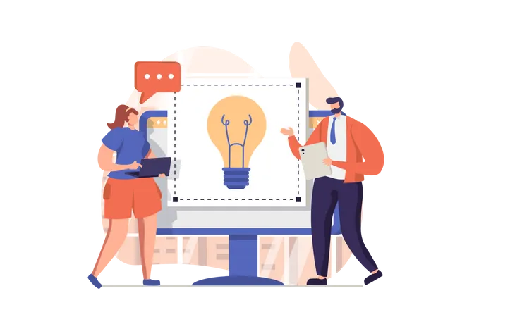 Creation of Business Idea  Illustration