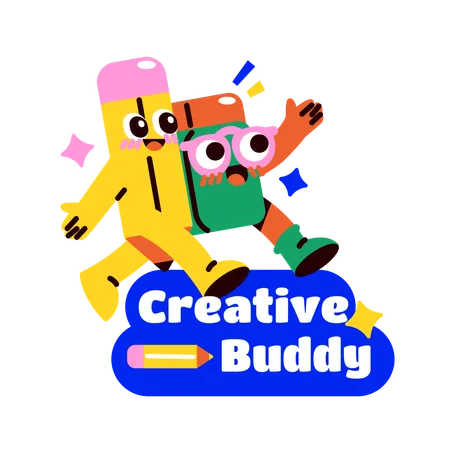 Creative buddy  Illustration