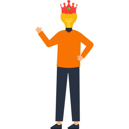Creative business Idea King  Illustration