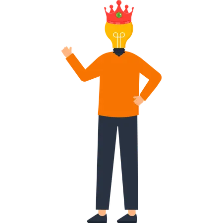 Creative business Idea King  Illustration