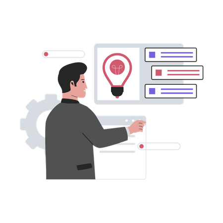 Creative idea management  일러스트레이션