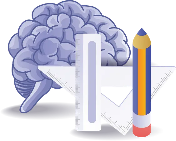 Creative idea student brain  Illustration